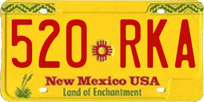 NM license plate 520RKA