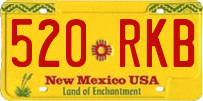 NM license plate 520RKB