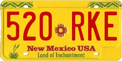 NM license plate 520RKE