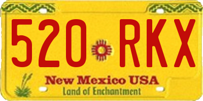 NM license plate 520RKX