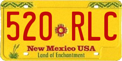 NM license plate 520RLC