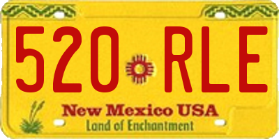 NM license plate 520RLE