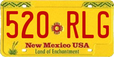 NM license plate 520RLG