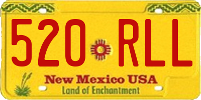 NM license plate 520RLL