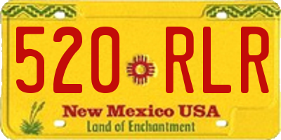 NM license plate 520RLR