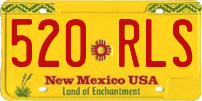 NM license plate 520RLS