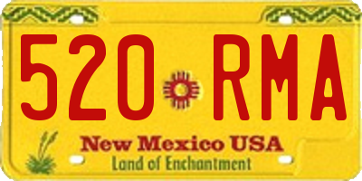 NM license plate 520RMA