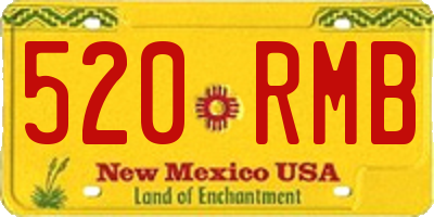 NM license plate 520RMB