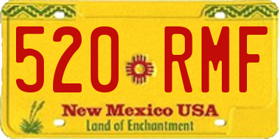 NM license plate 520RMF