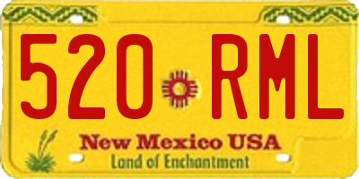 NM license plate 520RML