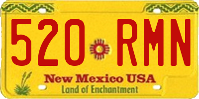 NM license plate 520RMN