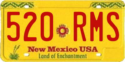 NM license plate 520RMS