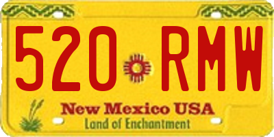 NM license plate 520RMW