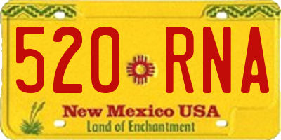 NM license plate 520RNA