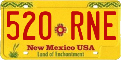 NM license plate 520RNE
