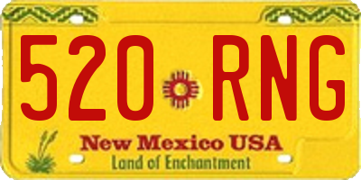 NM license plate 520RNG