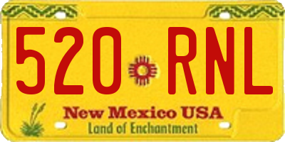NM license plate 520RNL