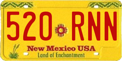 NM license plate 520RNN