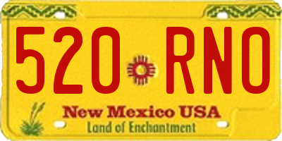 NM license plate 520RNO