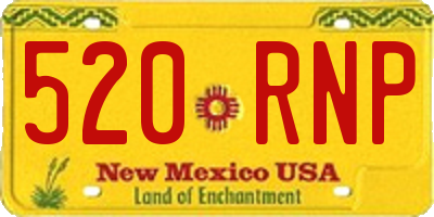 NM license plate 520RNP
