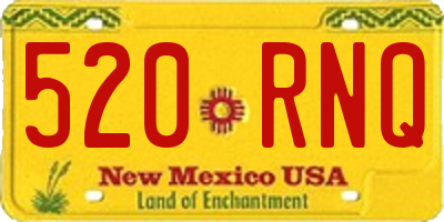 NM license plate 520RNQ