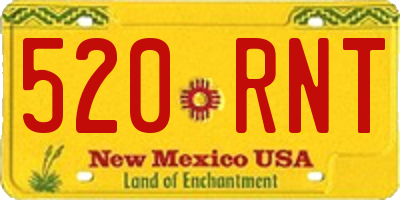 NM license plate 520RNT