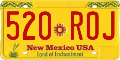 NM license plate 520ROJ