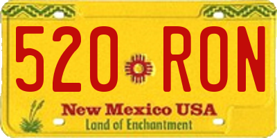 NM license plate 520RON