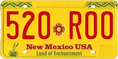 NM license plate 520ROO