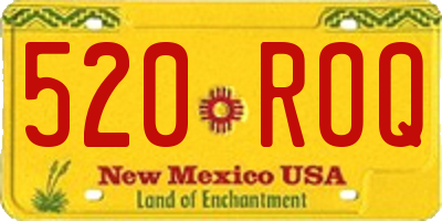 NM license plate 520ROQ