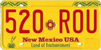 NM license plate 520ROU