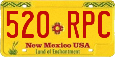 NM license plate 520RPC
