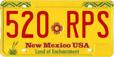 NM license plate 520RPS