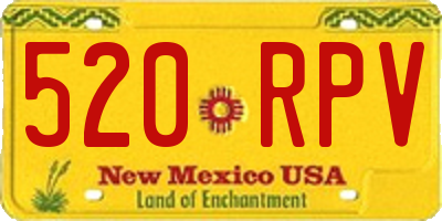 NM license plate 520RPV