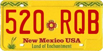 NM license plate 520RQB