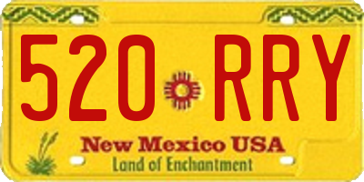 NM license plate 520RRY