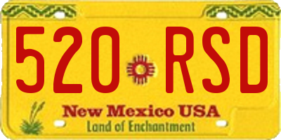 NM license plate 520RSD