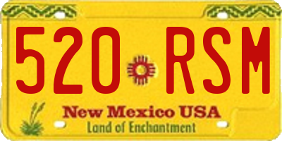 NM license plate 520RSM