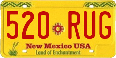 NM license plate 520RUG