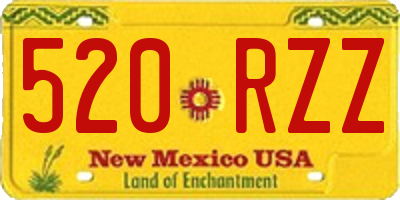 NM license plate 520RZZ