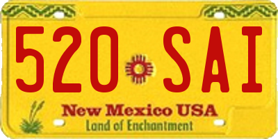 NM license plate 520SAI