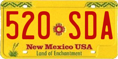 NM license plate 520SDA