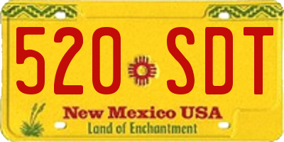 NM license plate 520SDT