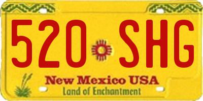 NM license plate 520SHG