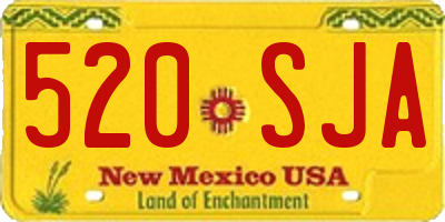 NM license plate 520SJA