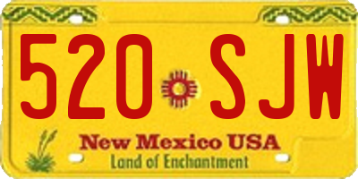 NM license plate 520SJW