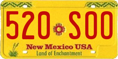 NM license plate 520SOO