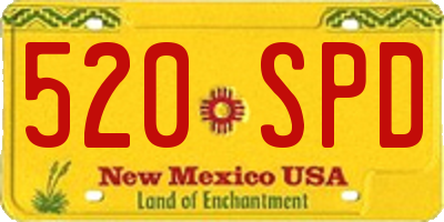 NM license plate 520SPD