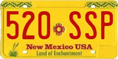 NM license plate 520SSP