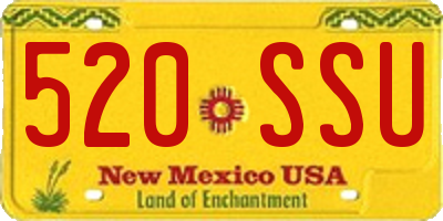 NM license plate 520SSU